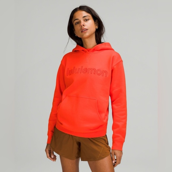 lululemon athletica Tops - lululemon All Yours Hoodie Graphic Size Small Warm Coral Orange